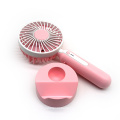 2021 Best summer gift USB powerful rechargeable 3 wind speed handheld mini USB fan with phone holder base